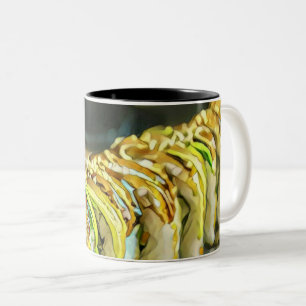 Vintage Sushi gift Two-Tone Coffee Mug