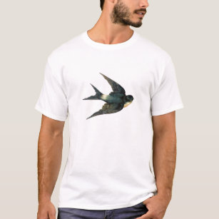Vintage Swallow Bird Illustration Men's T-Shirt