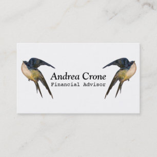 Vintage Swallow Birds Business Card