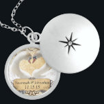 Vintage Swan Anniversary Necklace<br><div class="desc">Swan Wedding Anniversary Keepsake Necklaces Choose either Silver Plated Gold Finish or Sterling Silver Unique Personalized Custom 1st Christmas Gift</div>