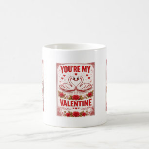 Vintage Swan Valentine Coffee Mug