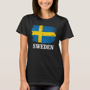 Vintage Sweden Flag For Swedish T-Shirt