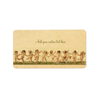 Vintage Sweet Happily Dancing Cherubs Custom Label