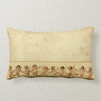 Vintage Sweet Happily Dancing Cherubs Lumbar Pillow