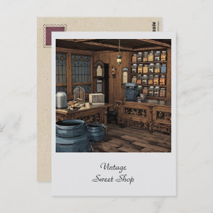 Vintage Sweet Shop General Store Personal  Postcard