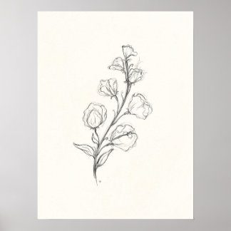 Vintage Sweetpea Print
