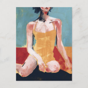 Vintage Swim - Yellow Swimsuit Postcard