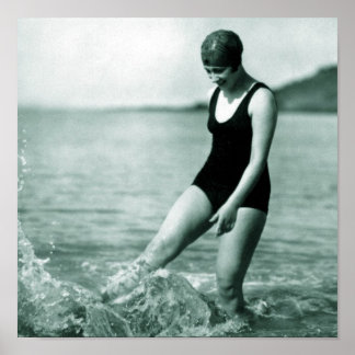 Vintage Swimmer Poster