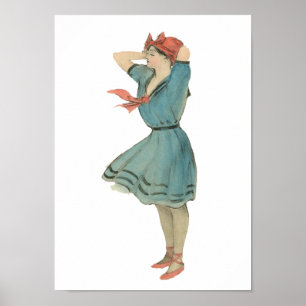 Vintage Swimsuit Girl Poster