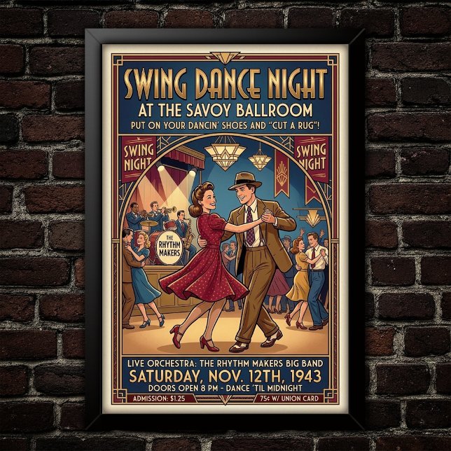 Vintage Swing Dance Poster (Creator Uploaded)