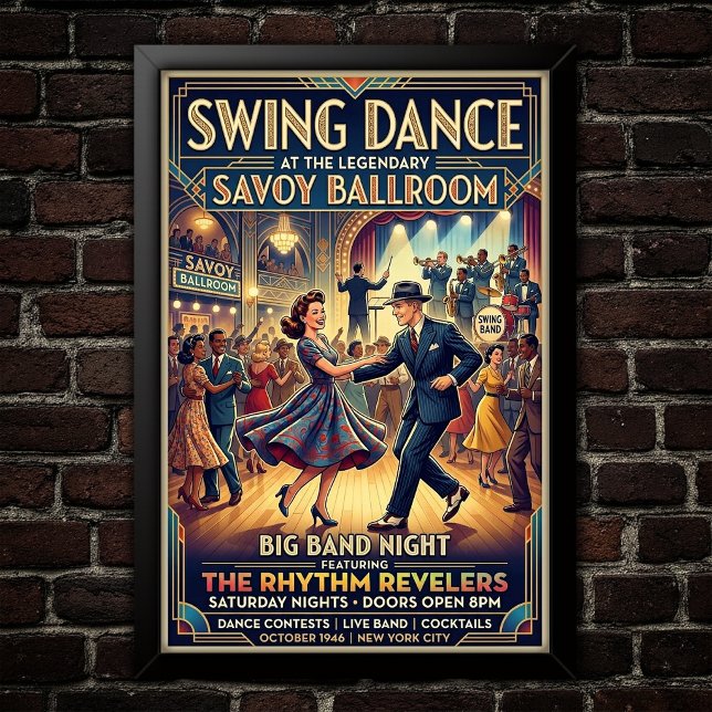 Vintage Swing Dance Poster (Creator Uploaded)