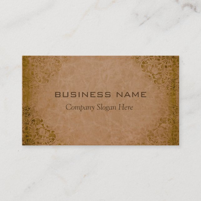 Vintage Swirl Floral Business Card (Front)