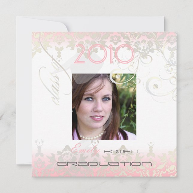 Vintage/Swirls/Damask/Graduations Invitation (Front)