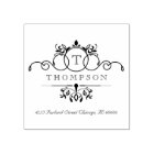 Vintage Swirls Monogram Rubber Stamp