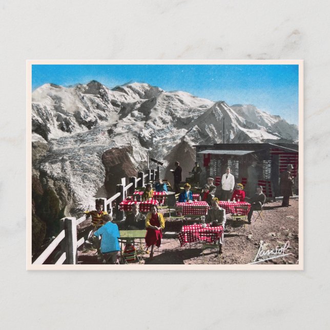 Vintage Swiss Alps Postcard (Front)