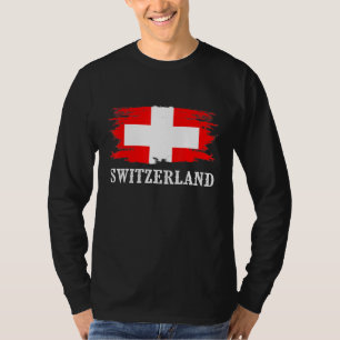 Vintage Switzerland Flag I Love Switzerland T-Shirt