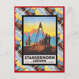 Vintage Switzerland, Lucerne, Stanzerhorn Postcard