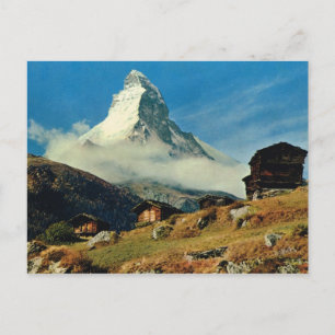 Vintage Switzerland Matterhorn, Valais Postcard