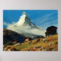 Vintage Switzerland, Matterhorn, Zermatt
