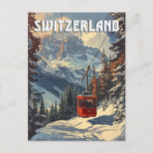 Vintage Switzerland Travel Postcard (Front)
