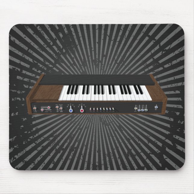 Vintage Synthesizer: 3D Model: Mousepad (Front)