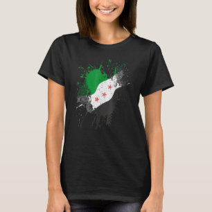 Vintage Syria Revolution Green Syrian Flag Free Sy T-Shirt