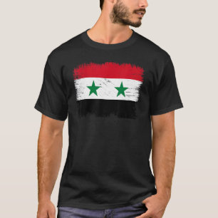 Vintage Syrian Arab Republic Flag Syrian Independe T-Shirt