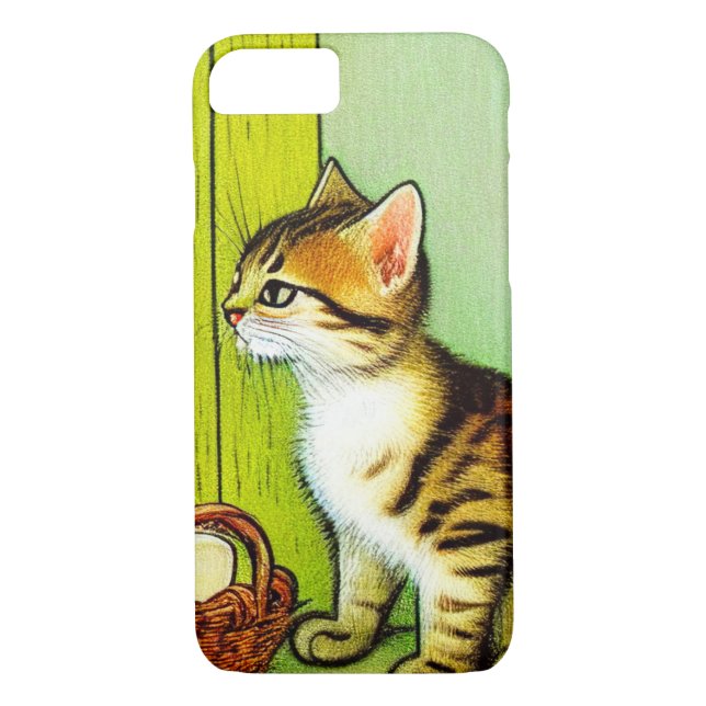 Vintage Tabby Cat Illustration Case-Mate iPhone Case (Back)