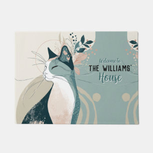 Vintage Tabby Cat Mom Kitty Feline Outdoor  Doormat