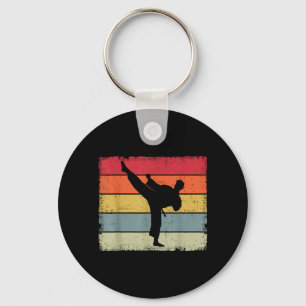 Vintage Taekwondo Karate Martial Arts Lover Girls Keychain
