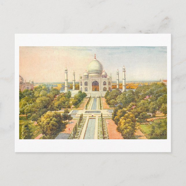 Vintage Taj Mahal  Postcard (Front)