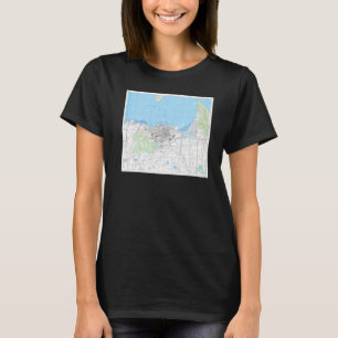 Vintage Takamatsu Japan Map 1945 T-Shirt