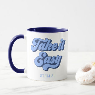 Vintage Take It Facile style rétro Mug