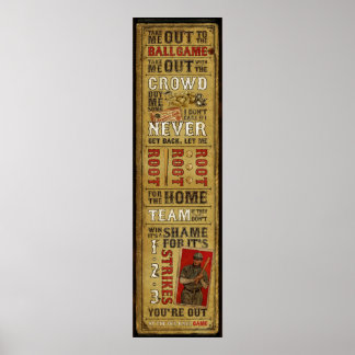 Vintage Take Me Out to the Ballgame Print