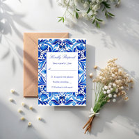 Vintage Talavera Azulejo blue tiles wedding