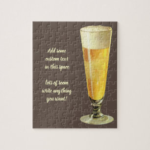 Vintage Tall Frosty Draught   Beer, Alcohol Jigsaw Puzzle