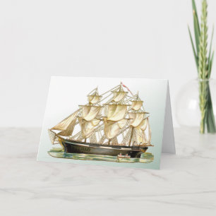Vintage Tall Ship Father's Day Card