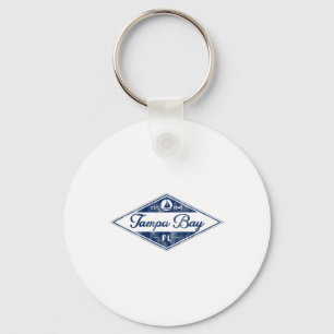 Vintage Tampa Bay Florida Established 1849 Beach B Keychain