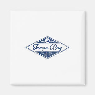 Vintage Tampa Bay Florida Established 1849 Beach B Magnet