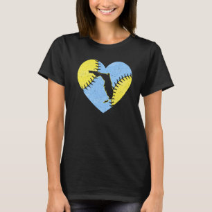 Vintage Tampa Bay Map Of Florida Baseball Heart T-Shirt