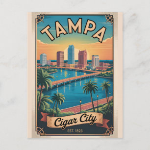 Vintage Tampa Florida Retro Travel Holiday Postcard