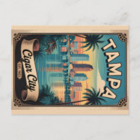 Vintage Tampa Florida Retro Travel Poster Art