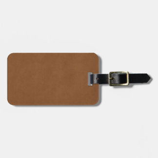 Vintage Tan Leather Brown Parchment Paper Blank Luggage Tag