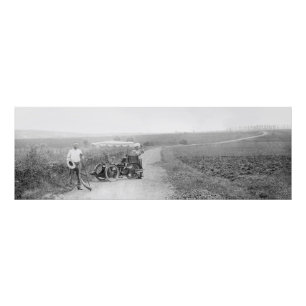 Vintage tandem 3-wheeler photo print