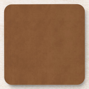 Vintage Tanned Leather Brown Parchment Template Coaster