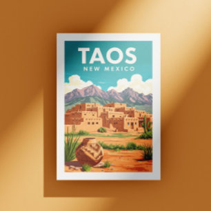 Vintage Taos New Mexico Postcard