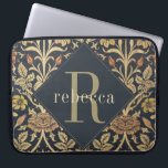 Vintage Tapestry William Morris Monogram Laptop Sleeve<br><div class="desc">This simple yet elegant design features an elegant William Morris inspired pattern in sage green, dark blue, and tan and rust floral. Protect your laptop or tablet in stye. Add a name to personalize it. Makes a great Christmas or Mother's Day gift. Created by Simply Farmhouse Press.</div>