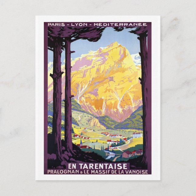 Vintage Tarentaise Valley France Alps Travel Postcard (Front)