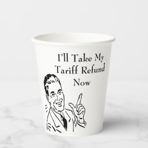 Vintage Tariff Refund Check Paper Cups