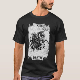 Vintage Tarot Card Death Satanic Occult Rider Unho T-Shirt